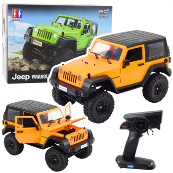 Double E RC Jeep Wrangler Rock Crawler Oranje 1:14 Op afstand bestuurbare offroad-auto