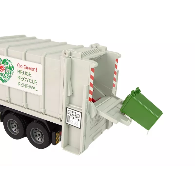 Double E Op afstand bestuurde vuilniswagen Mercedes-Benz Antos Oranje container 12898