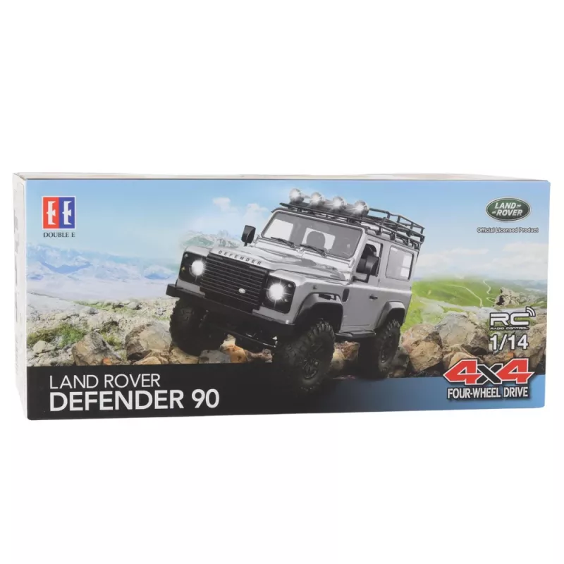 Double E op afstand bestuurd offroad-voertuig RC Land Rover Defender 90 rood 1:14
