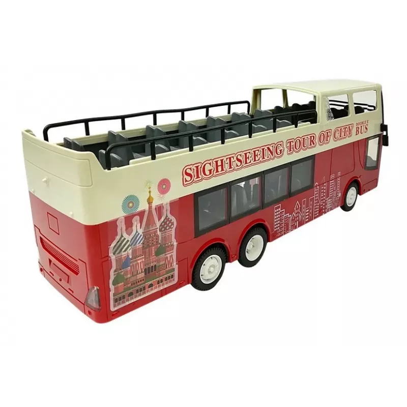 Double E Op afstand bestuurde dubbeldekkerbus R/C 2.4G 1:18