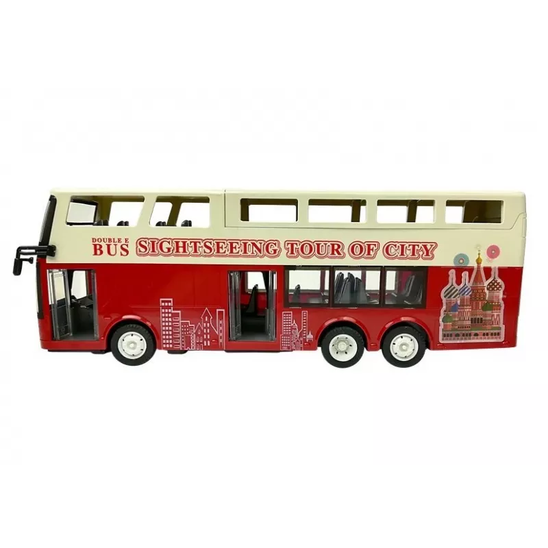 Double E Op afstand bestuurde dubbeldekkerbus R/C 2.4G 1:18