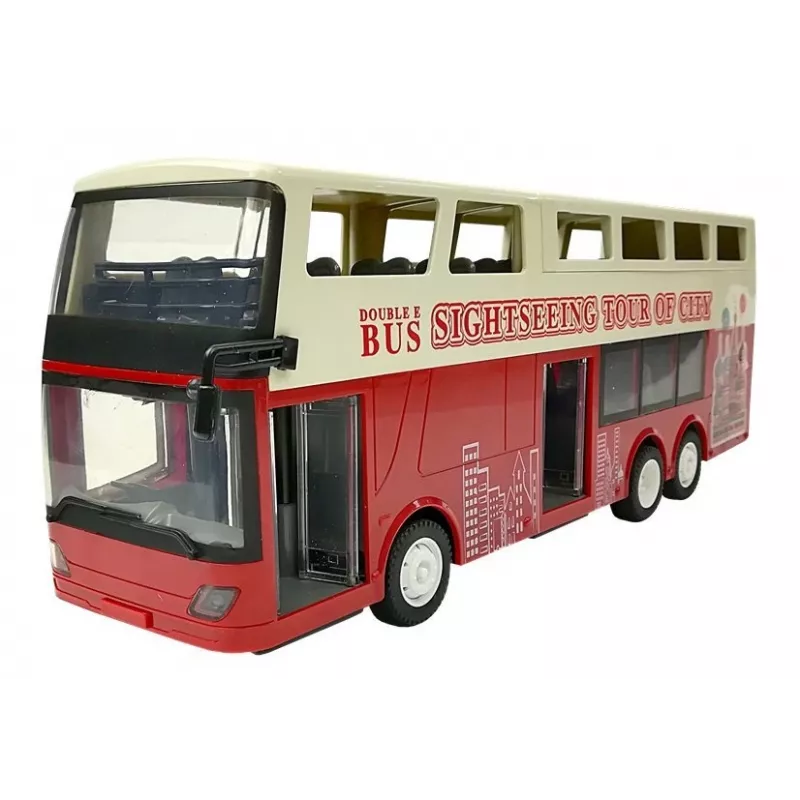 Double E Op afstand bestuurde dubbeldekkerbus R/C 2.4G 1:18