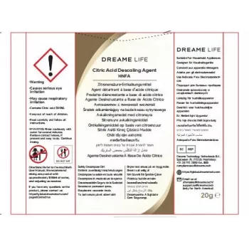 Dreame HNFA ontkalkingsoplossing voor N20 stoomreiniger – 12 x 20g zakjes (citroenzuur)