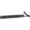 DSIT DS-8PDU-S 19-inch stekkerdoos voor rack met schakelaar, 8 uitgangen