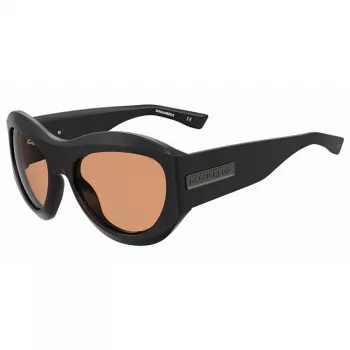 DSQUARED2 D2-0072-S-8LZ heren zonnebril - zwart montuur, grijze glazen, 59 mm
