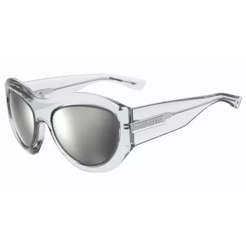 DSQUARED2 D2-0072-S-900 heren vierkante acetaat zonnebril - zwart montuur, grijze glazen, 59 mm