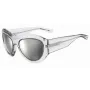 DSQUARED2 D2-0072-S-900 heren vierkante acetaat zonnebril - zwart montuur, grijze glazen, 59 mm