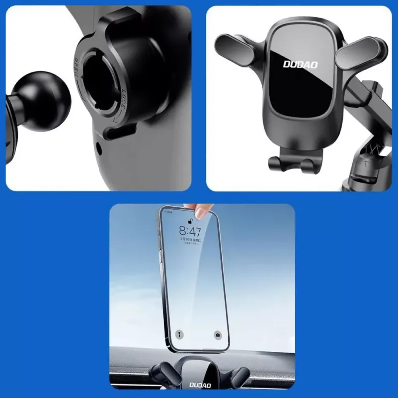 Dudao F5PRO+ telefoonhouder met zuignap - zwart