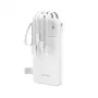 Dudao K11 10000mAh powerbank met geïntegreerde kabels wit