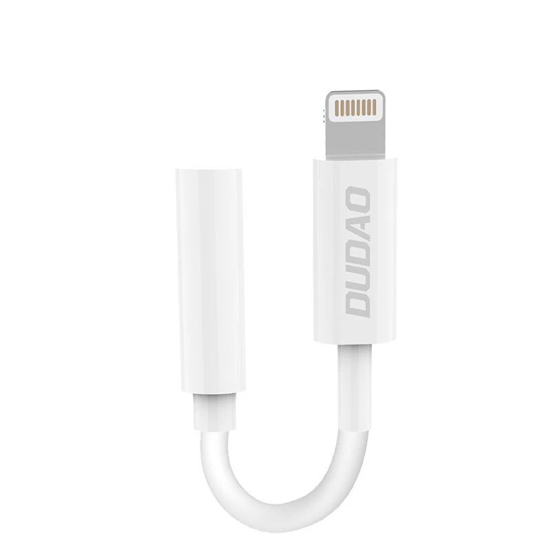 Dudao L16i audio-adapter Lightning naar 3,5 mm wit