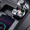 Dudao R2PRO+ auto FM-transmitter met PD25W Bluetooth 5.3 RGB-laadaansluitingen - zwart en zilver