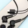 DUDAO X3C in-ear bedrade USB-C oordopjes 1,2 m - zwart