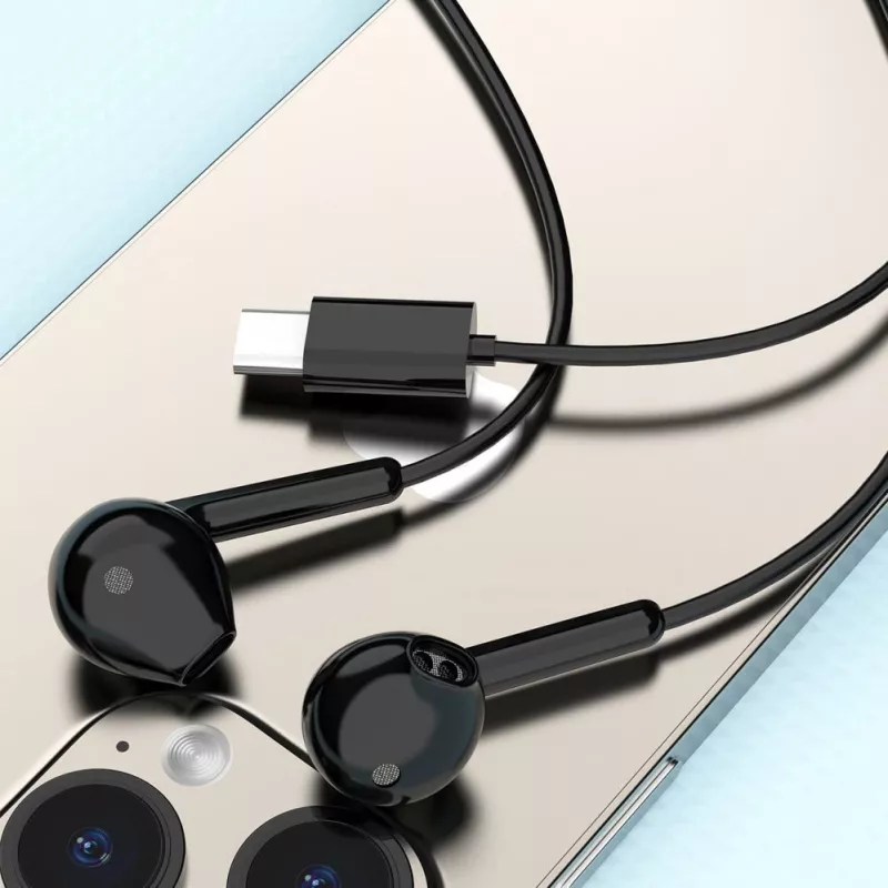 DUDAO X3C in-ear bedrade USB-C oordopjes 1,2 m - zwart