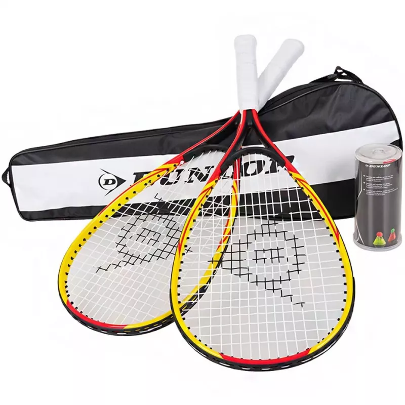 Dunlop crossminton set geel en rood 762091