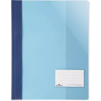 DURABLE A4+ transparante reportmap met etiketvenster, 90 x 57 mm, 25-pack 269006