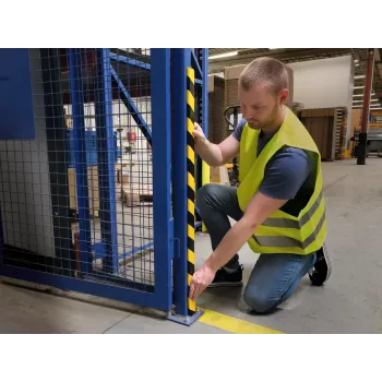 Durable C35 hoekbeschermingsprofiel, zelfklevend, 1 m, geel/zwart