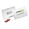 DURABLE CLICK FOLD magnetische naamkaarthouder 90x54 mm, transparant, 10-pack (821519)