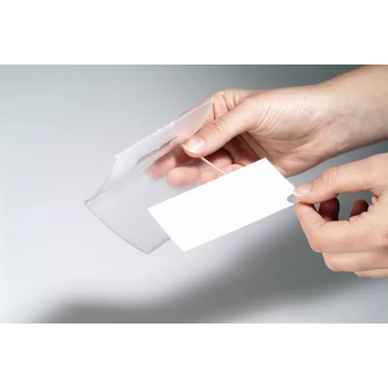 DURABLE CLICK FOLD magnetische naamkaarthouder 90x54 mm, transparant, 10-pack (821519)