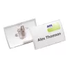 DURABLE CLICK FOLD naamkaarthouder met combiclip, 90 x 54 mm, transparant, 25-pack (821419)