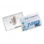 DURABLE CLICK FOLD naamkaarthouder met combiclip, 90 x 54 mm, transparant, 25-pack (821419)