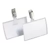 DURABLE CLICK FOLD naamkaartje met clip, 90x54 mm inlegvel, transparant, 25-pack 821619
