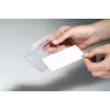 DURABLE CLICK FOLD naamkaartje met clip, 90x54 mm inlegvel, transparant, 25-pack 821619