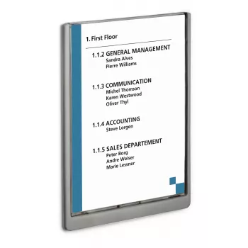 Durable Click Sign A4 Deurbordje staand, grafiet (486737)