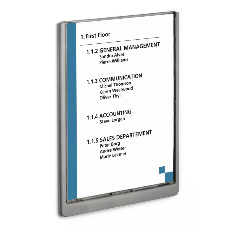 Durable Click Sign A4 Deurbordje staand, grafiet (486737)