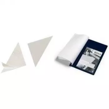 DURABLE CORNERFIX® zelfklevende driehoekstasjes, 175 mm, transparant, 100 stuks (828319)