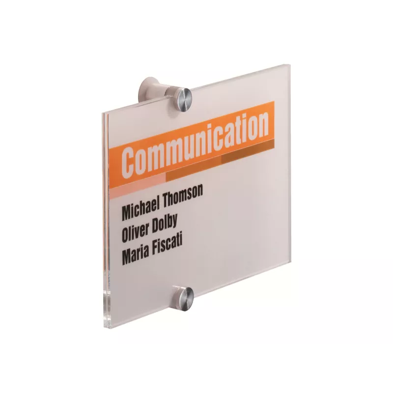 DURABLE CRYSTAL SIGN A5 liggend deurbord-set, transparant acryl, schroefmontage, 1 set 482319