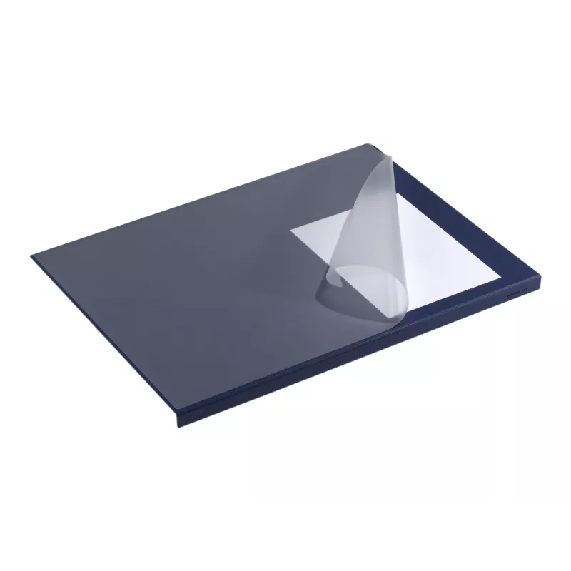 DURABLE bureaubladonderlegger met randbescherming 65x50 cm donkerblauw