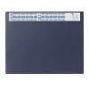 DURABLE bureaubladonderlegger met geïntegreerde kalender, transparante volledige afdekking, 65x52 cm, donkerblauw