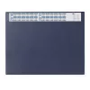 DURABLE bureaubladonderlegger met geïntegreerde kalender, transparante volledige afdekking, 65x52 cm, donkerblauw