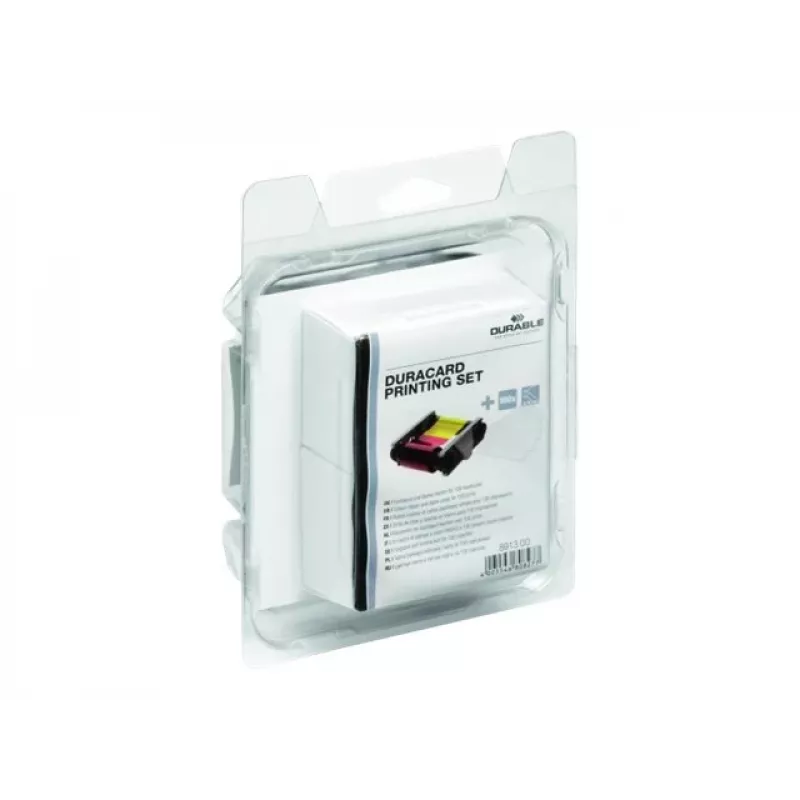 DURABLE DURACARD ID 300 printer-accessoirekit met zwart monochroom lint en reinigingskaart 891300