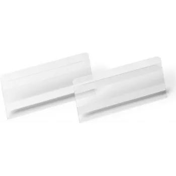 DURABLE HARD COVER zelfklevende etikettenzak 150 x 67 mm, transparant, 50/VE 118119