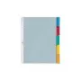 DURABLE hoesregister A4 5-delig met gekleurde tabs, dichtgelaste vakken, transparant 663019