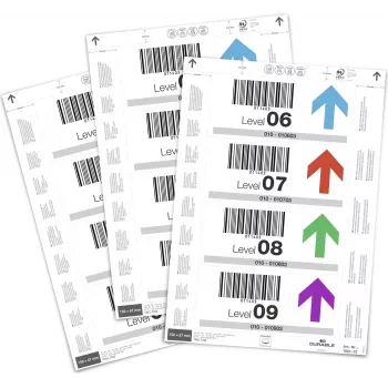 DURABLE inleglabels 150 x 67 mm, 80 stuks, karton, wit, voor laser- & inkjetprinters 100302