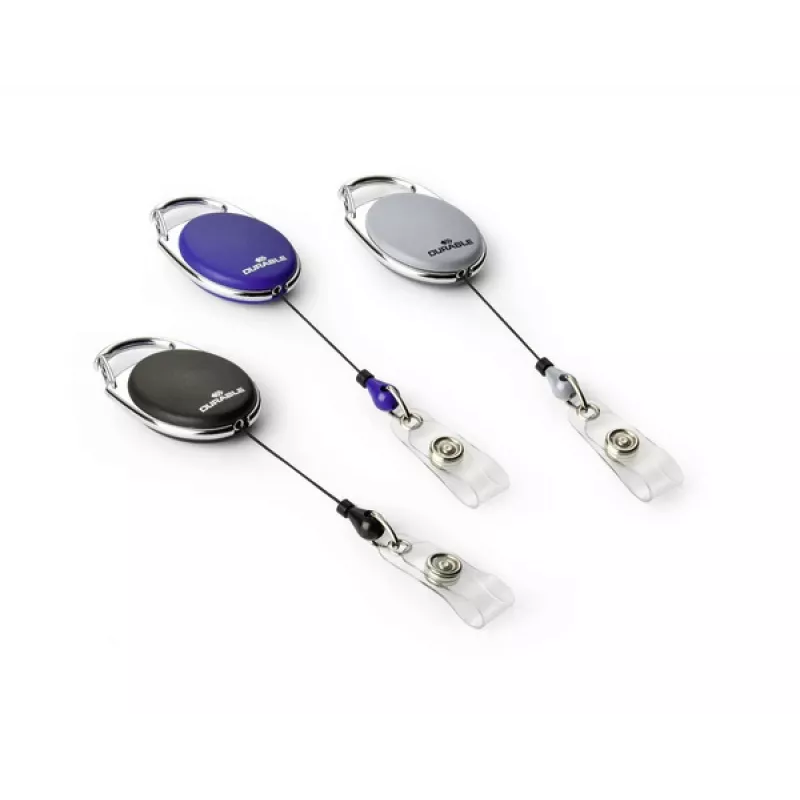 DURABLE Jojo STYLE pasjeshouder met drukknooplus, 10-pack, zwart 832407