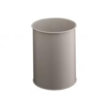DURABLE metalen afvalemmer 15L rond zwart 330110