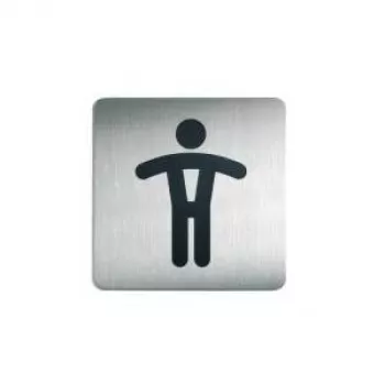 DURABLE PICTO heren-WC-bord 150x150 mm zilver zelfklevend 495423