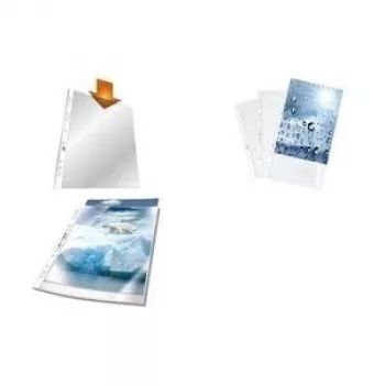 DURABLE PREMIUM A4 insteekhoezen, 100 micron, kristalhelder, meervoudig geperforeerd, 100 stuks 268319