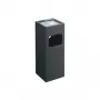 DURABLE rechthoekige stalen afvalbak met geïntegreerde asbak, 17 liter, zwart 333158