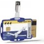 DURABLE starre ID-kaarthouder met textielclip voor 2 kaarten, transparant, 25-pack (821806)