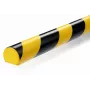 Durable S32R vloerkabelbescherming, PVC, zwart/geel, afgerond, 1000 mm