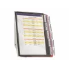 DURABLE SHERPA® WALL 10 wand-displaytafelsysteem, A4, 10 tafels, grijs 563100
