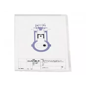 DURABLE STANDARD A4 polypropyleen documenthoezen, opening boven en zijkant, 100-pack, transparant 233719