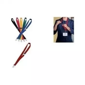 DURABLE textiel lanyard 20 met karabijnhaak 813707, blauw, 10-pack