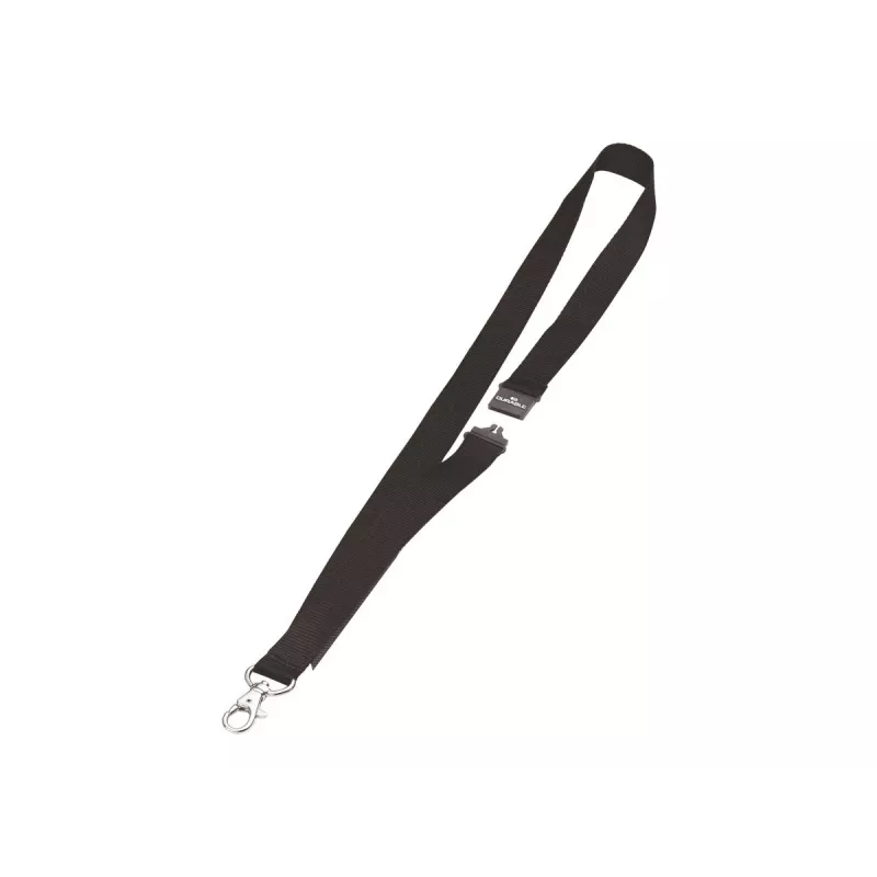 DURABLE textiel-lanyard 20 met karabijnhaak, zwart, 10-pack (813701)