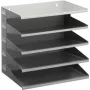 DURABLE VARICOLOR® 5-vaks A4 sorteerbak, lichtgrijs met bontgekleurde laden 336010