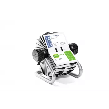 DURABLE VISIFIX® draaibare kaartbox, 500 kaarten capaciteit, A-Z register, zwart 248123